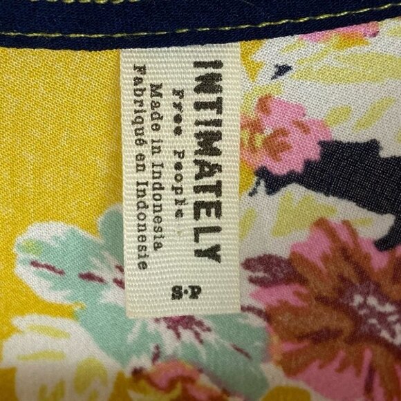 Revolve Free People Its A Cinch Slip‎ Dress Floral Blue Yellow Size Small Boho S - Picture 3 of 14